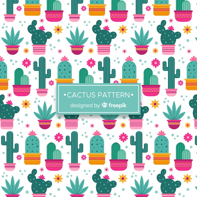 Free vector cactus pattern