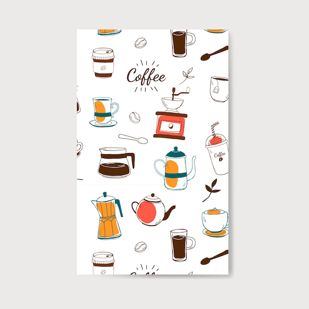 Cafe and Coffee House Pattern Vector – Free Vector Download, Free Illustration