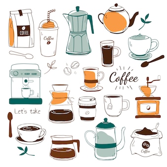 Cafe and coffee house pattern vector