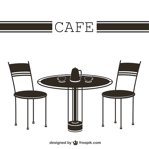 Cafe table and chairs