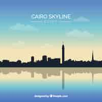 Vettore gratuito skyline del cairo