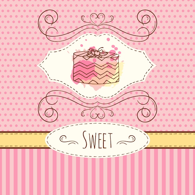 Free vector cake background design