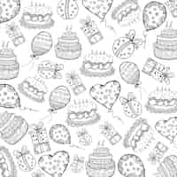 Free vector cake pattern background