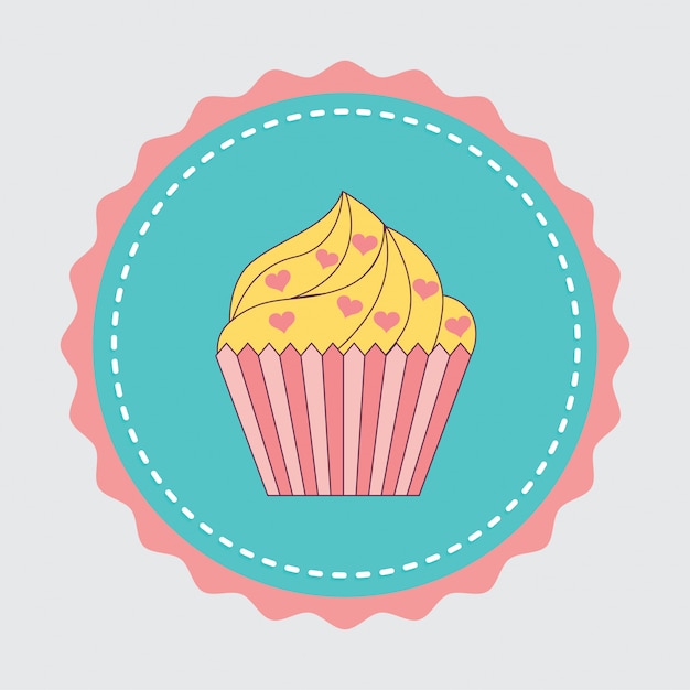 Free vector cake sticker