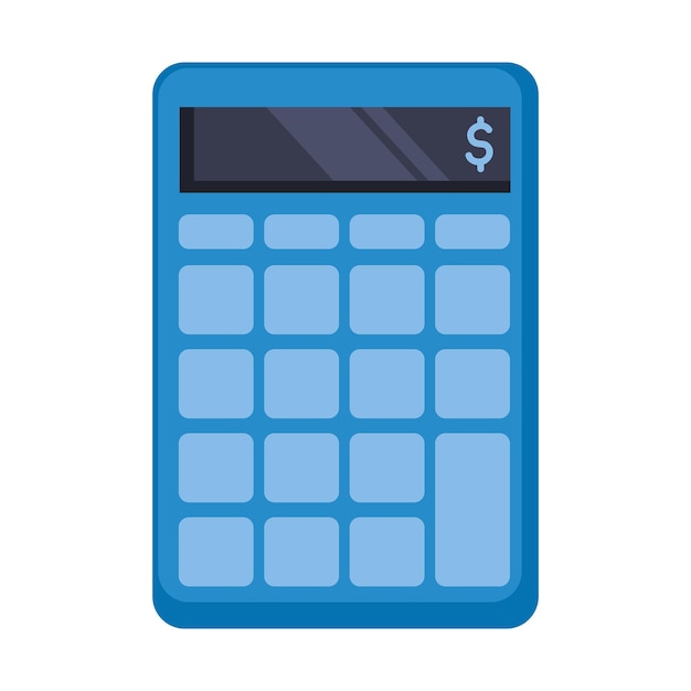 Calculator math device digital icon