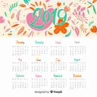 Free vector calendar 2019