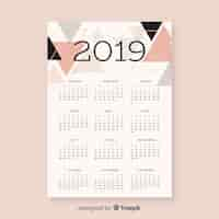 Free vector calendar 2019