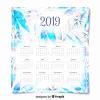 Бесплатное векторное изображение Календарь 2019