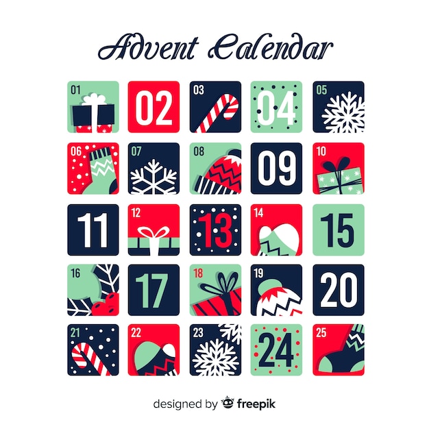 Free vector calendar advent