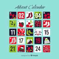 Free vector calendar advent