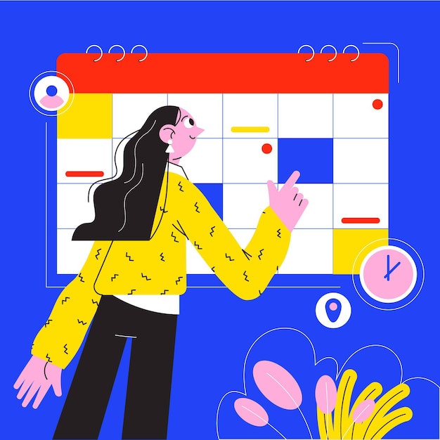 Vettore gratuito prenotazione appuntamento calendario