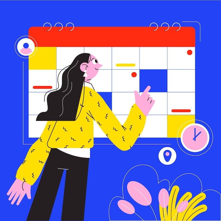 Free Vector calendar appointment booking