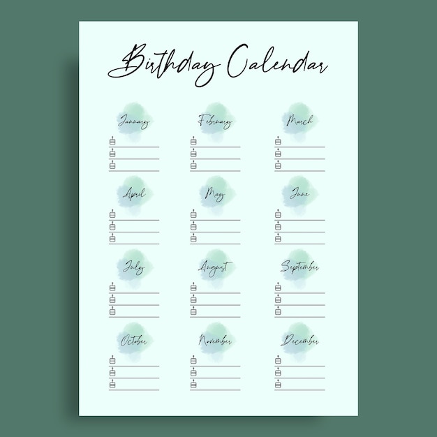 Calendar design template