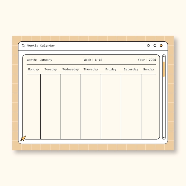 Calendar design template