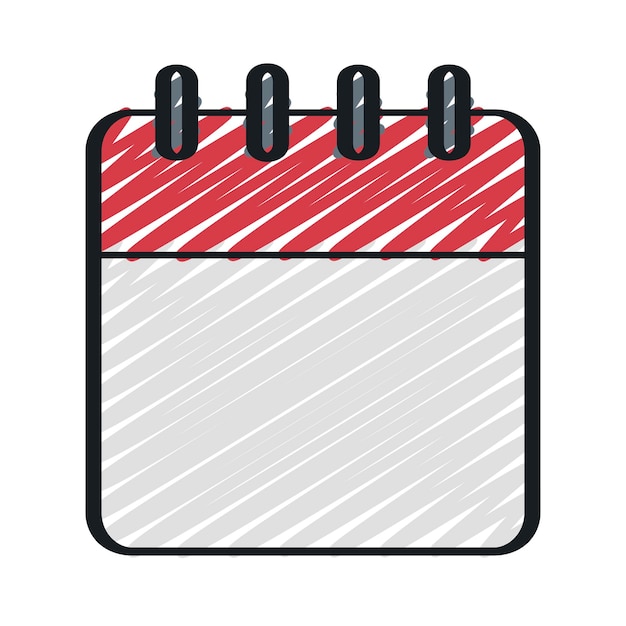 Free vector calendar sketch style