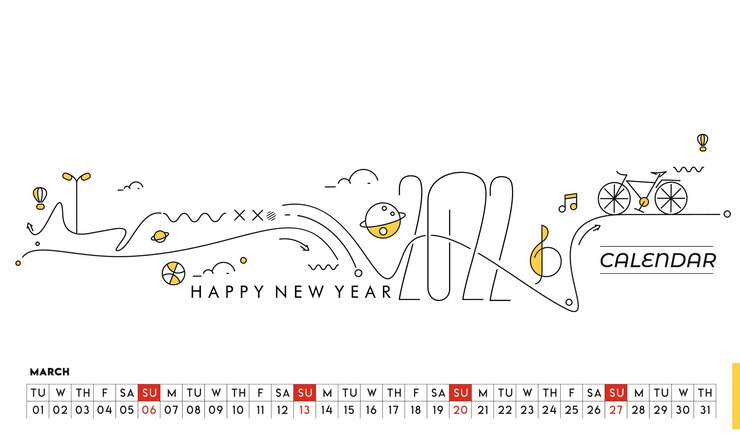Free Vector calendar template for 2022 year corporate design planner template design.