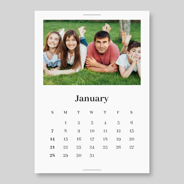 Free vector calendar template design