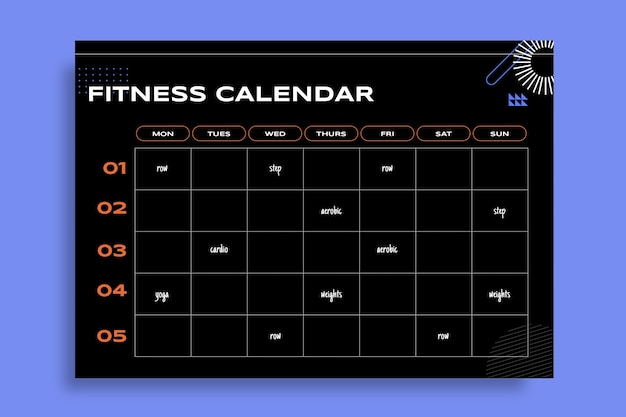 Free vector calendar template design