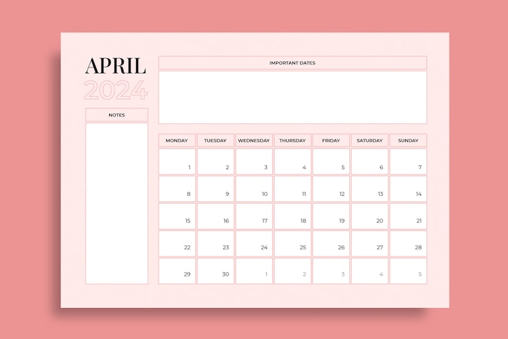 Free Vector calendar template design