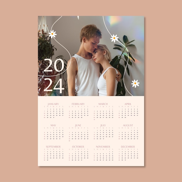 Free vector calendar template design