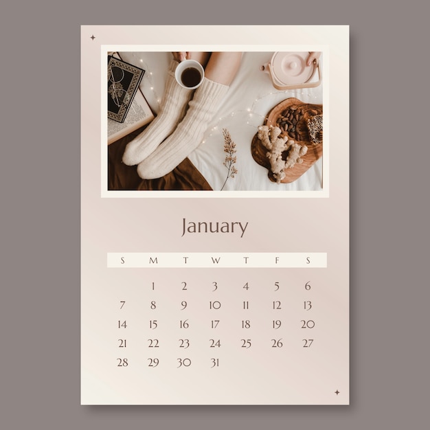 Free vector calendar template design