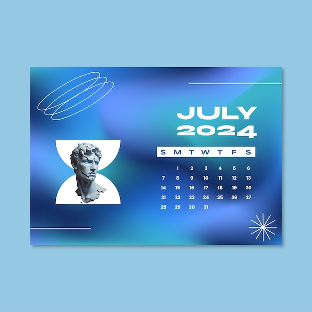 Free vector calendar  template design