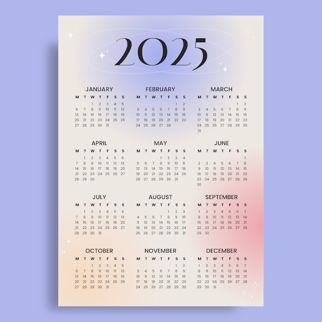 Free vector calendar  template design