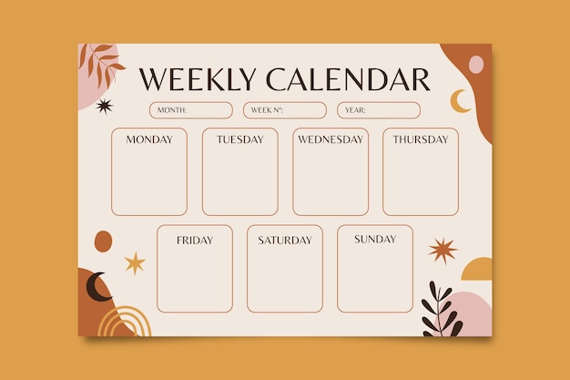 Free vector calendar  template design