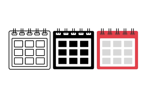 Free vector calendar three styles