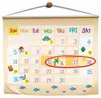 Free vector a calendar