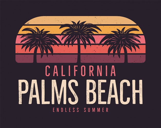 California palms beach, летний фон для серфинга