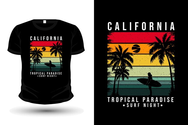 ハワイのサンセットビーチのカラフルなデザインのtシャツ プレミアムベクター ハワイのサンセットビーチのカラフルなデザインのtシャツ プレミアムベクター