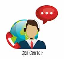 Vettore gratuito call center design