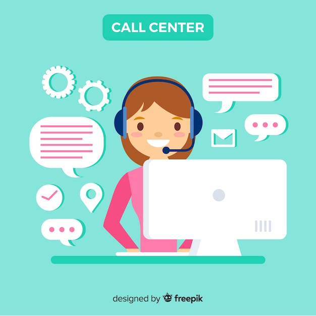 Vettore gratuito call center