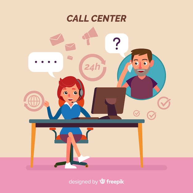 Vettore gratuito call center