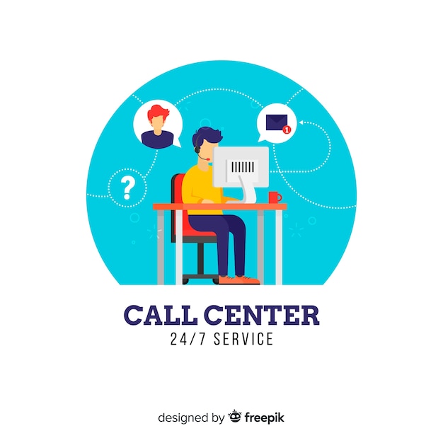 Vettore gratuito call center