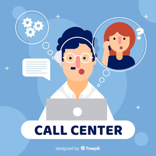 Free vector call center