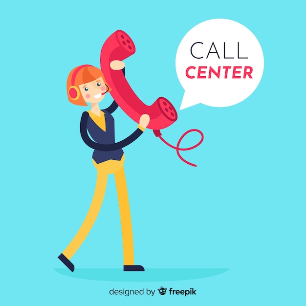 Free vector call center