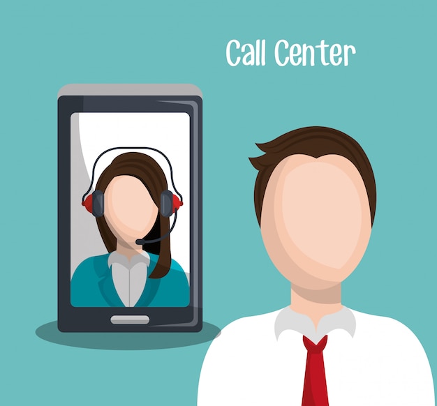 Free vector call center