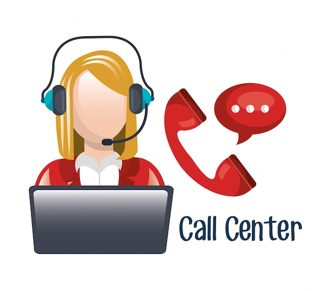 Free vector call center