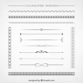 Calligraphic borders collection
