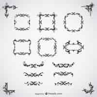 Free vector calligraphic decor frames