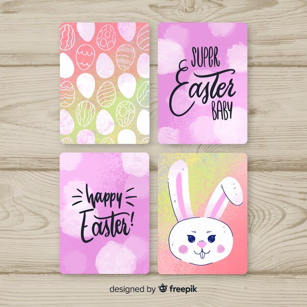 Calligraphic easter card pack