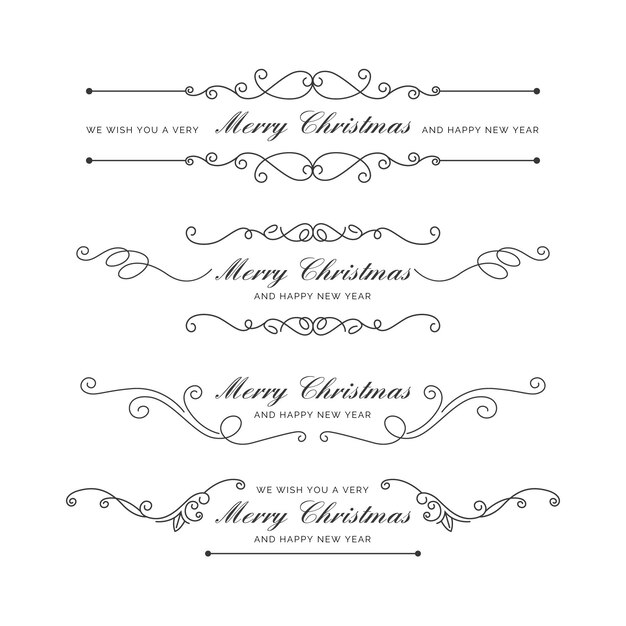 Calligraphic merry christmas decoration