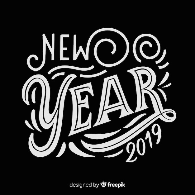Free vector calligraphic new year background