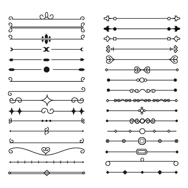 Коллекция каллиграфических декоративных разделителей