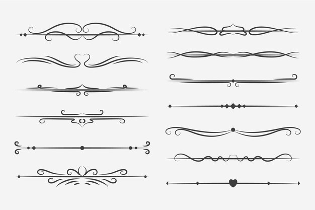 Коллекция каллиграфических декоративных разделителей