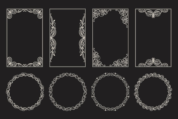 Calligraphic ornamental frame