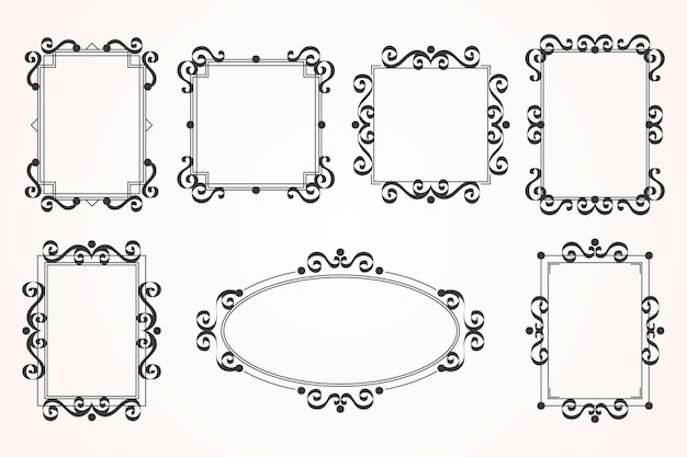 Free vector calligraphic ornamental frame