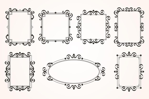 Calligraphic ornamental frame